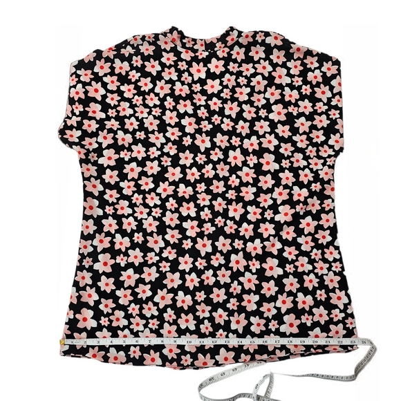 Cabi Suave Harmony Blouse Starflower Floral Short Sleeve Top Blouse - Picture 12 of 14